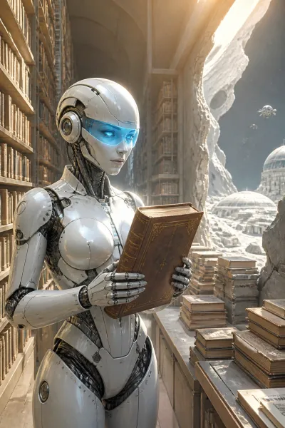 The Last Robot Librarian of Luna City