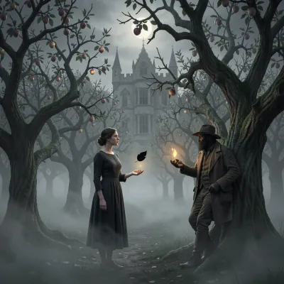 The Silent Orchard of Shadows