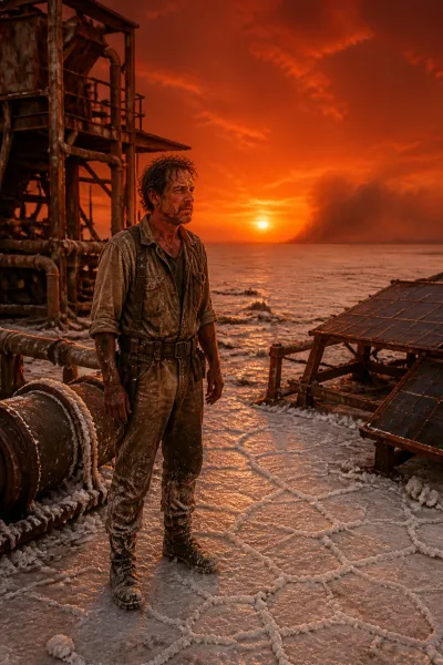 Sunset at the Saltworks