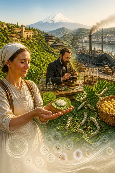 The Silkworm Rescue: How Four Nations Fought the Great Pebrine Plague