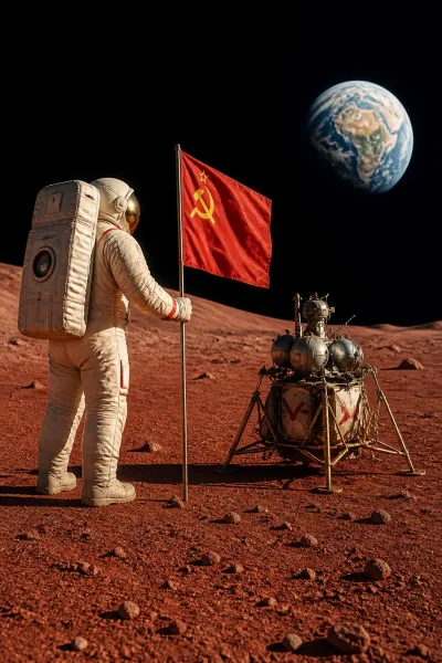 Red Dust on the Moon